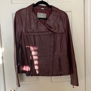 Dennis Basso Vegan Leather Jacket